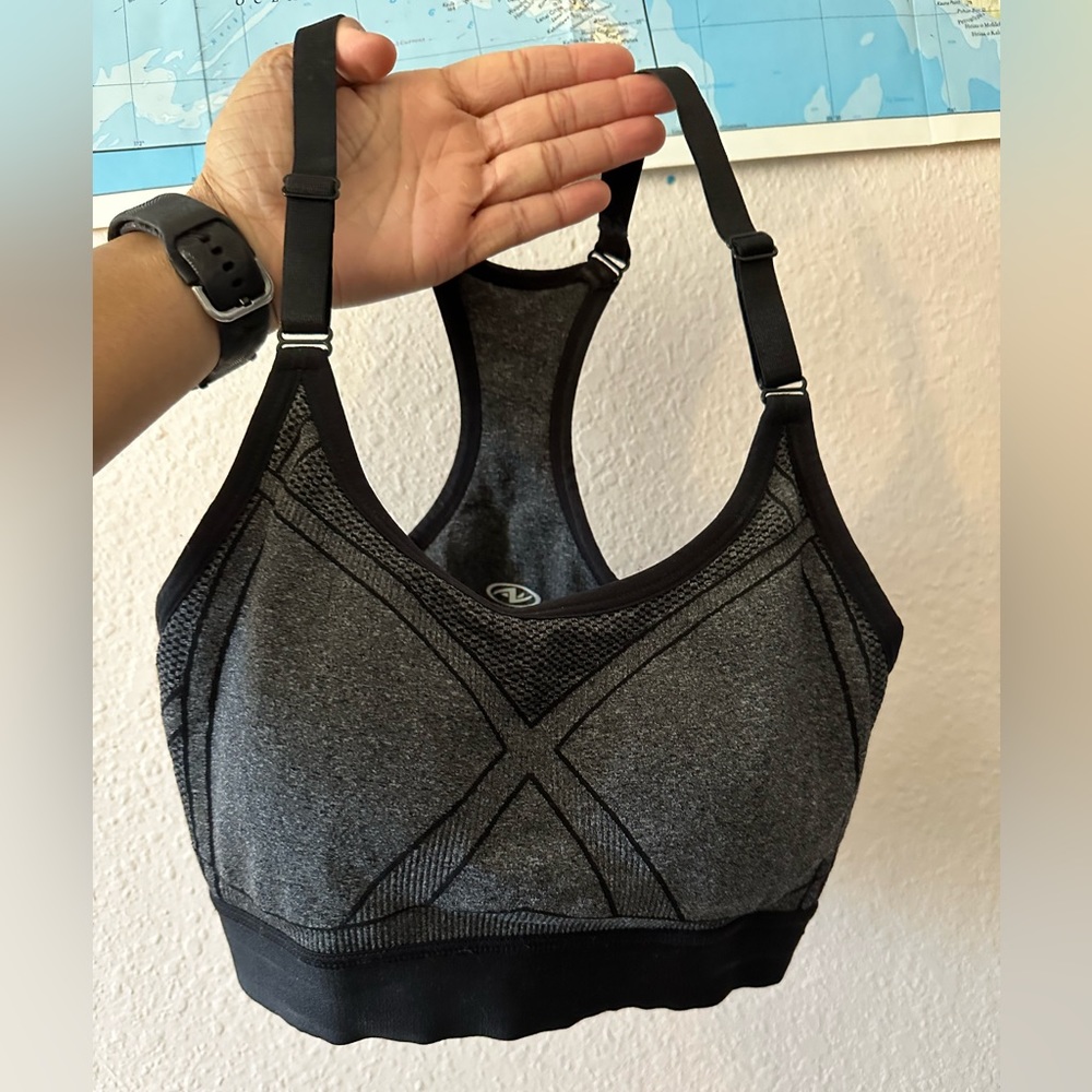 Dark gray sports bra